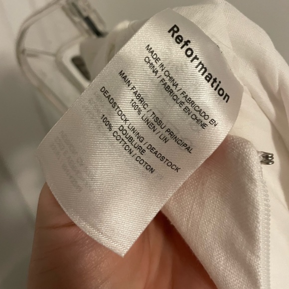 WHITE Reformation linen pants - Picture 4 of 6